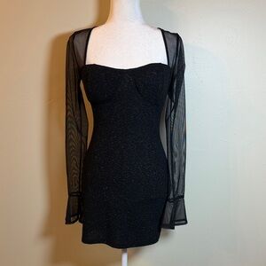 Windsor Women's Medium Black Long Sleeve Sparkly Dress